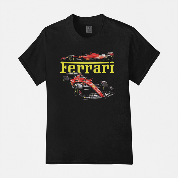 Camiseta Algodão Premium Carros F1 Ferrari