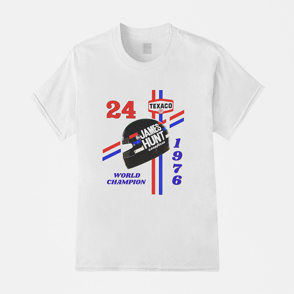 Camiseta Algodão Premium Carros F1 James Hunt 1976 World Champion