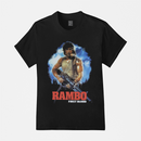 Camiseta Algodão Premium Filmes Rambo Classic Poster