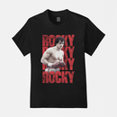 Camiseta Algodão Premium Filmes Rocky Red Names