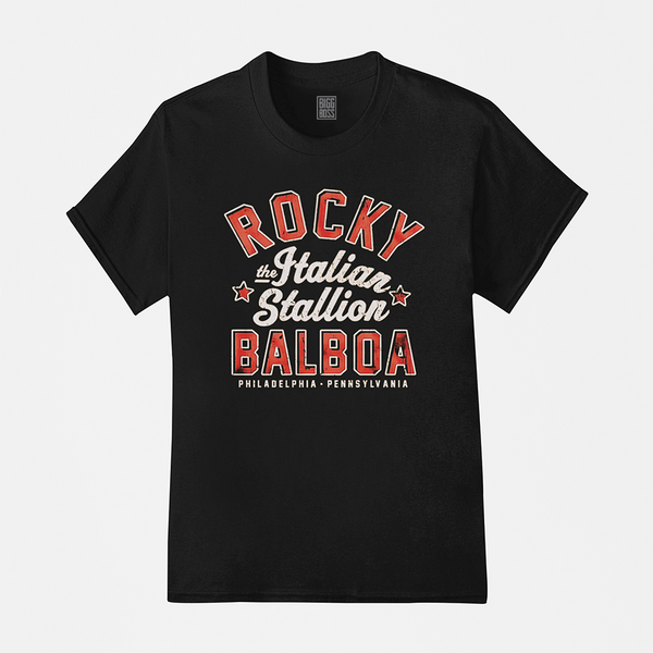 Camiseta Algodão Premium Filmes Rocky The Italian Stallion Red