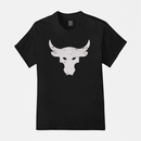 Camiseta Algodão Premium WWE The Rock Project Rock Silver